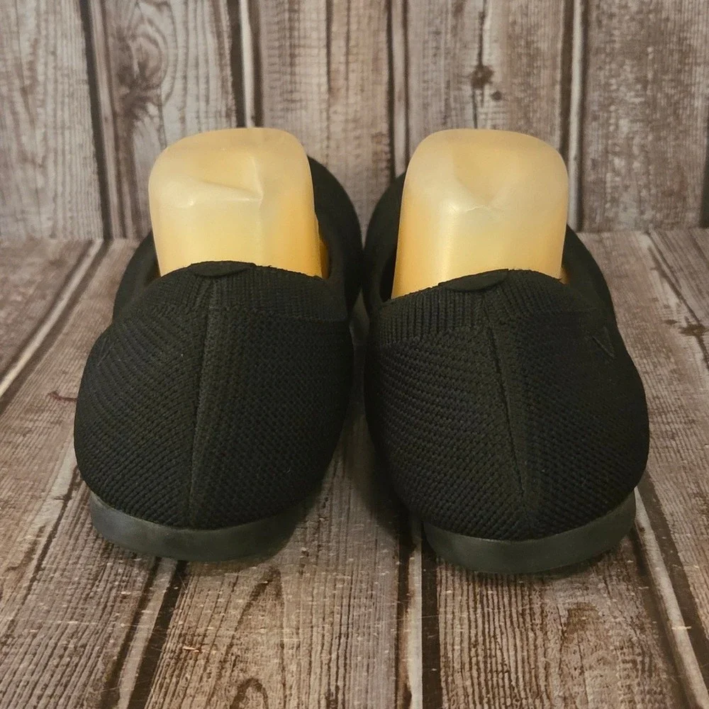 Sz 42 / 10.5 VIVAIA Claire Round Toe Black Knit Cushioned Ballet Flats Shoes